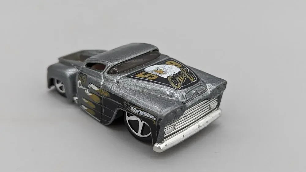 Mattel Hot Wheels 59 Chevy Chief 2003 Malaysia Diecast Truck Grey 1:64